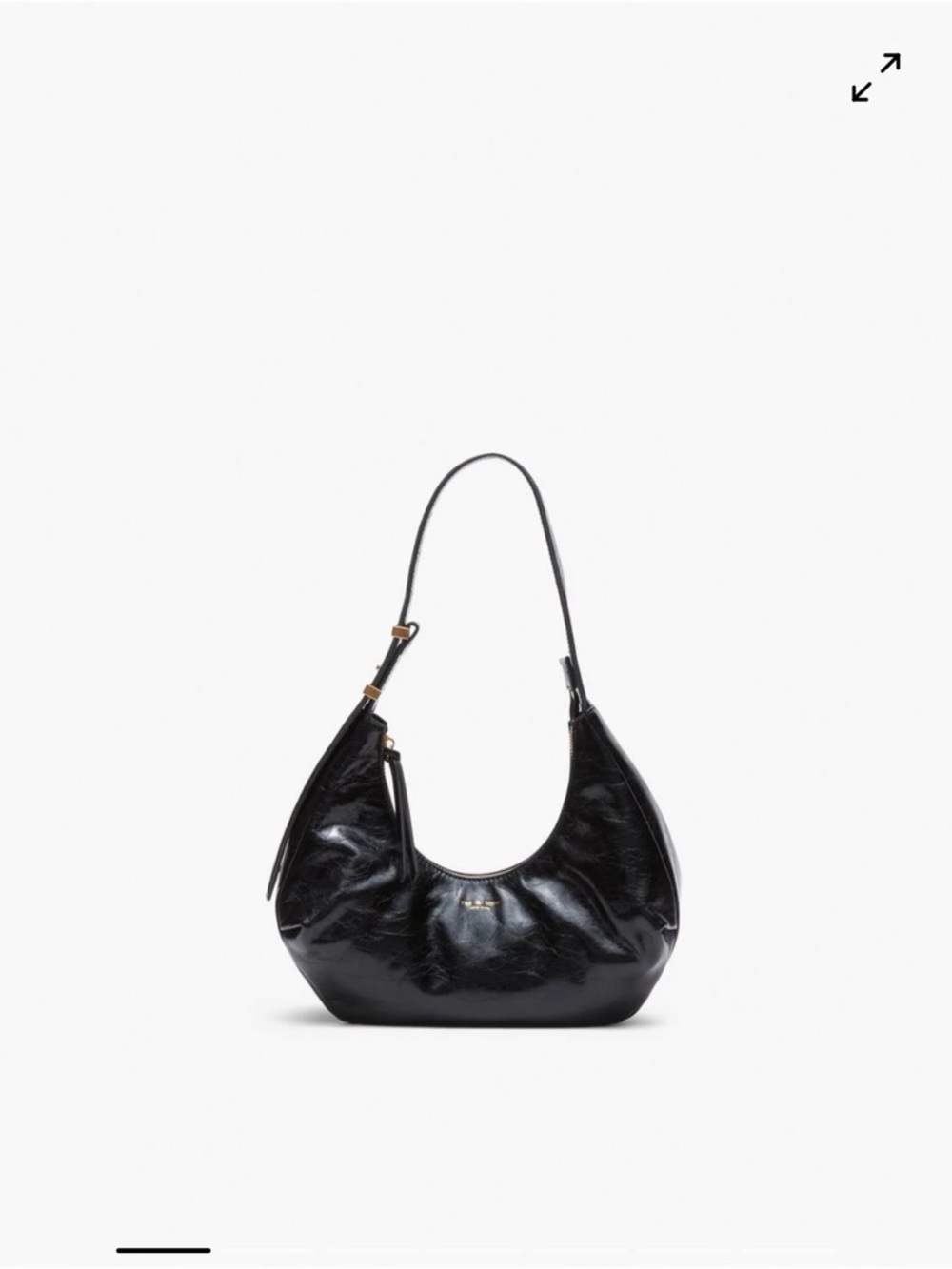 Rag & Bone Hudson Hobo black crackle leather NWT - Picture 5 of 5